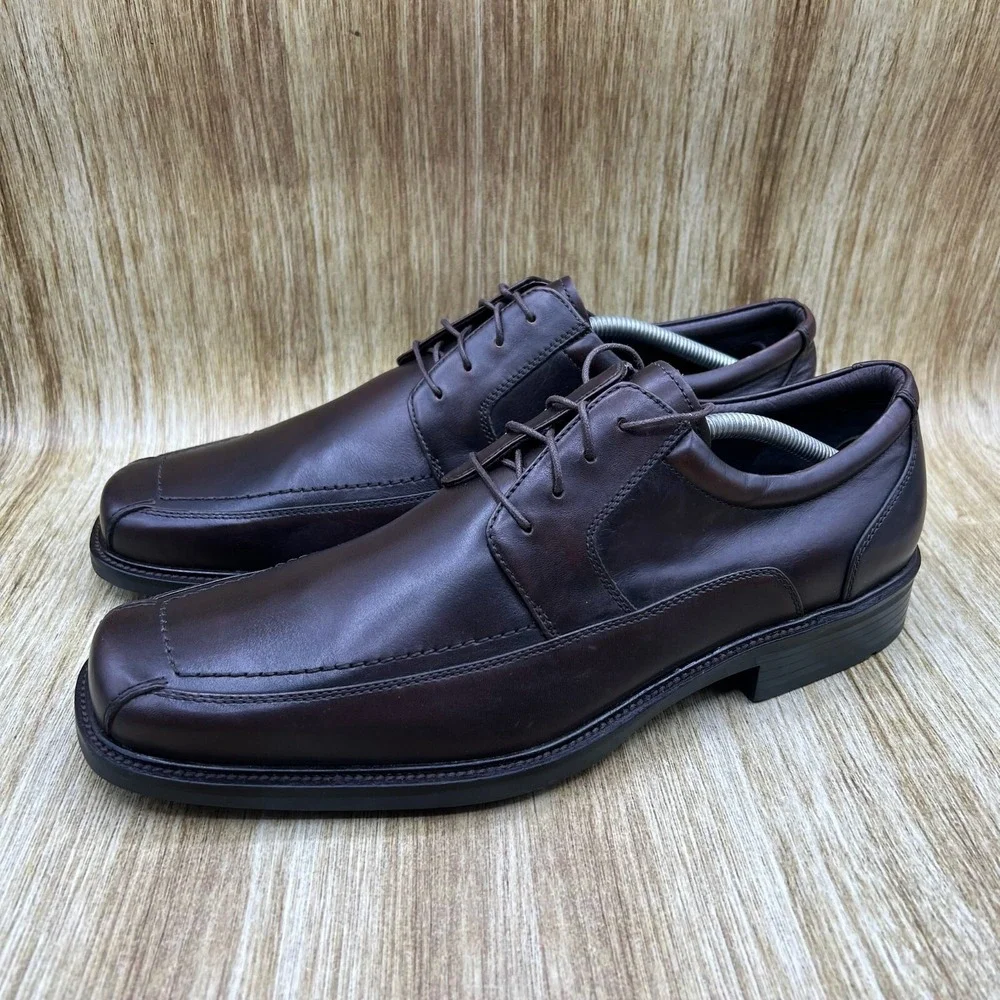 Johnston & Murphy Norvell Moc Toe Men's Size 12 M Brown‎ Leather Dress Shoes
